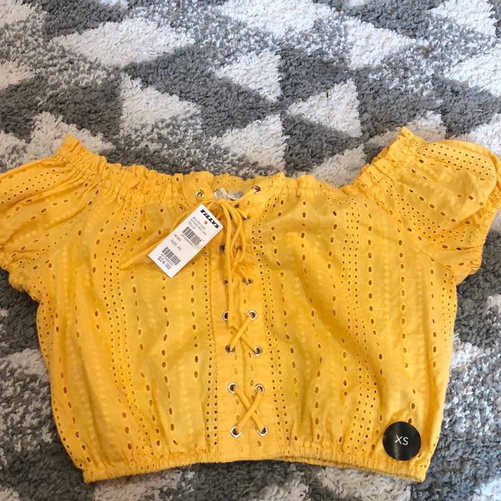 Off the shoulder crop top